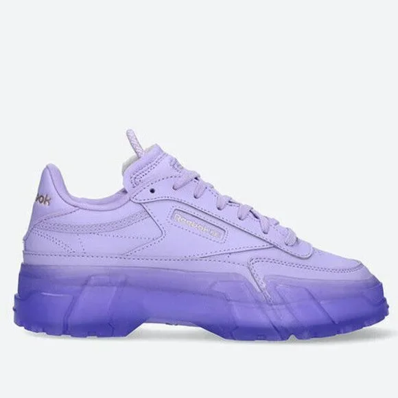 Reebok X Cardi B Club C Women's Tennis Shoe Athletic Sneaker Purple Trainer #632 - Picture 4 of 10